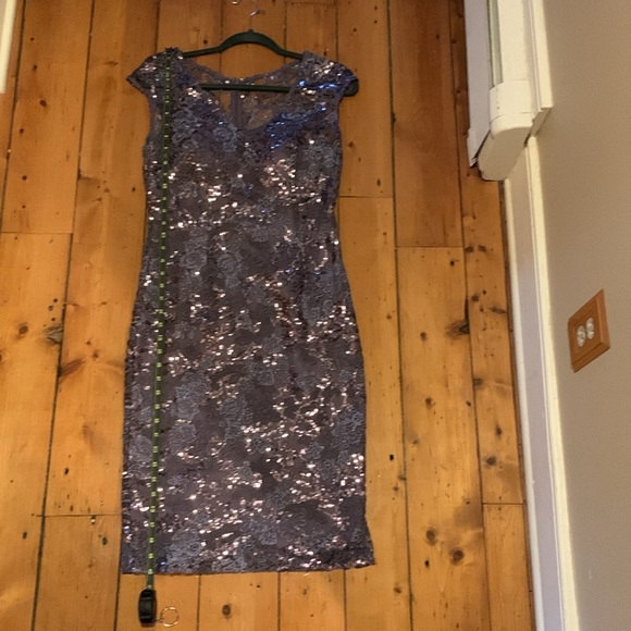 Alex Evenings lilac/purple sequined cocktail dress size 6 - Picture 5 of 10